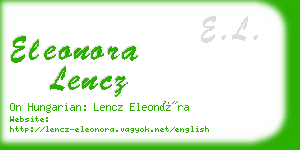 eleonora lencz business card